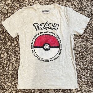 Pokémon Gray T-Shirt‎ with Poke Ball Design
